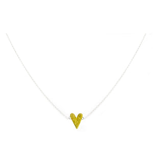 mini gold heart necklace by maria blondet