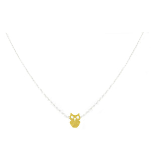 Mini Owl: Gold and Silver Mini Necklace