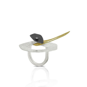 Life in Saturn Collection Saturn in the Night Sky Ring by Maria Blondet Jewelry 