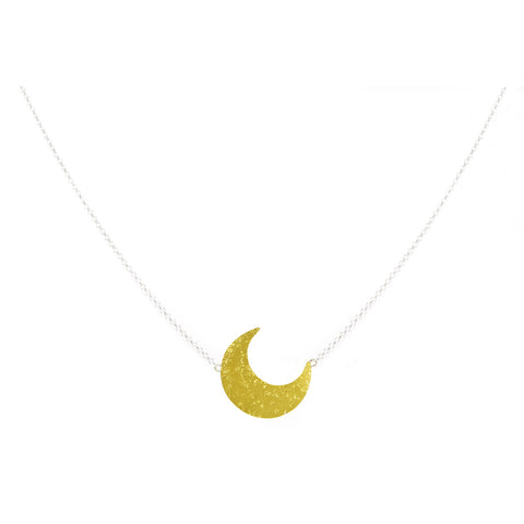 Big Moon Necklace: Gold and Silver Necklace