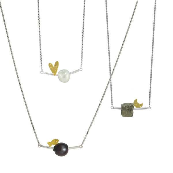 Dreamers Necklaces with stones by Maria Blondet Jewelry