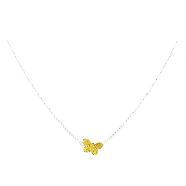 mini gold butterfly necklace by maria blondet