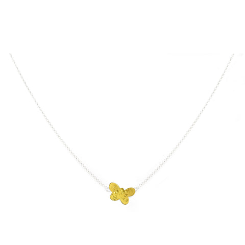 mini gold butterfly necklace by maria blondet
