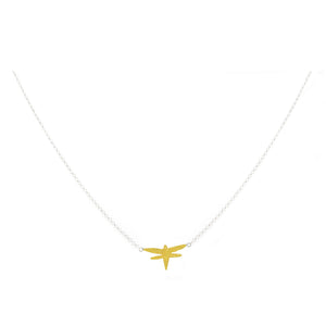mini gold dragonfly necklace by maria blondet