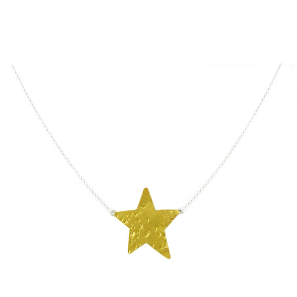 Big Star Necklace: Gold and Silver Necklace
