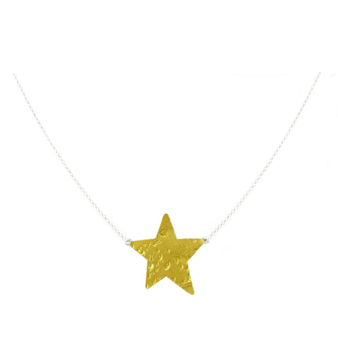 Big Star Necklace: Gold and Silver Necklace