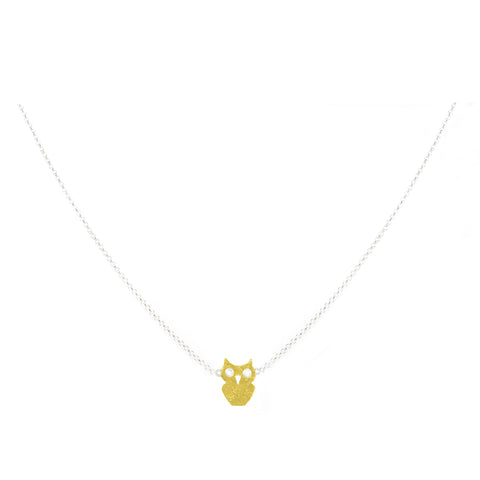 Mini Owl: Gold and Silver Mini Necklace