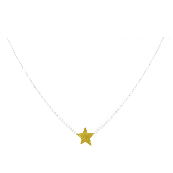 Mini Star: 22K and Silver Mini Necklace